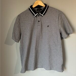 Ted Baker Charcoal Polo Shirt with Black Trim